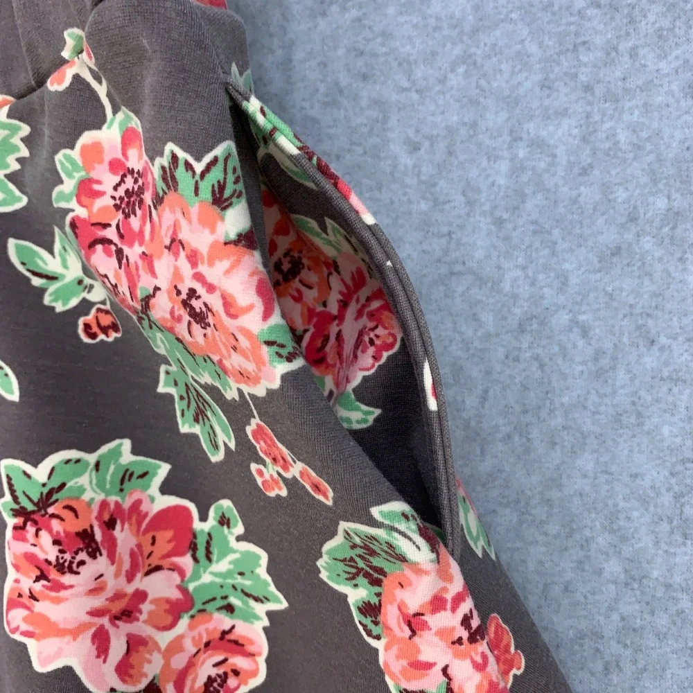 Matilda Jane Skirt Womens L Brown Floral Rose A-Line Knit Stretch 18614B